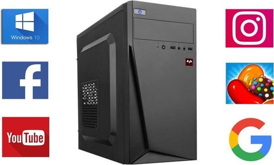 Pcman Desktop PC EconoDesk Intel G5905 - 4 GB geheugen - 120 GB SSD - Windows 10 Pro - Afbeelding 2