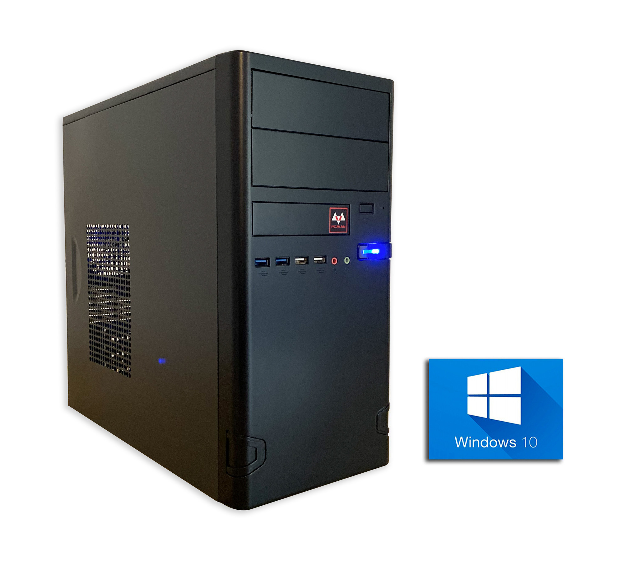 Pcman Pc Desk intel i3-10100 - Nvidia GT210 - 8 GB geheugen - 240 GB SSD - Windows 10 Pro