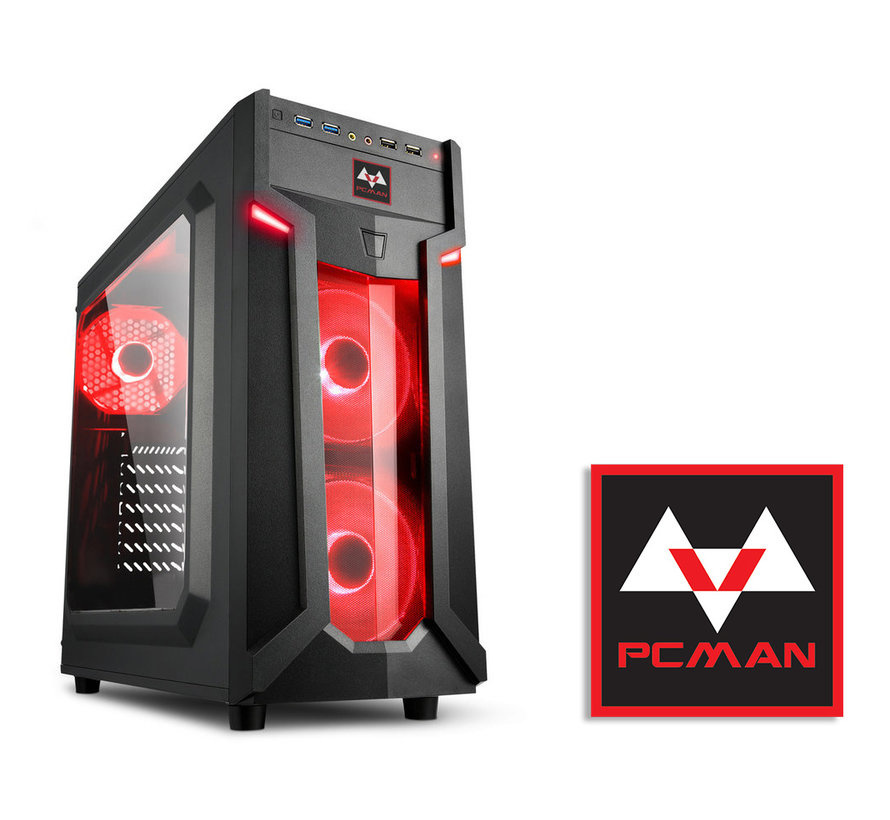 Pcman Game PC Helios - AMD Ryzen 5 4600G - 8 GB geheugen - 480 GB SSD - Windows 11 Pro